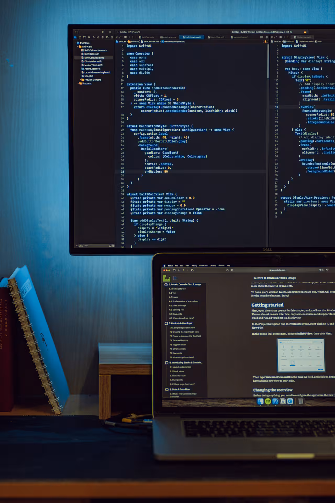 Computer station with code