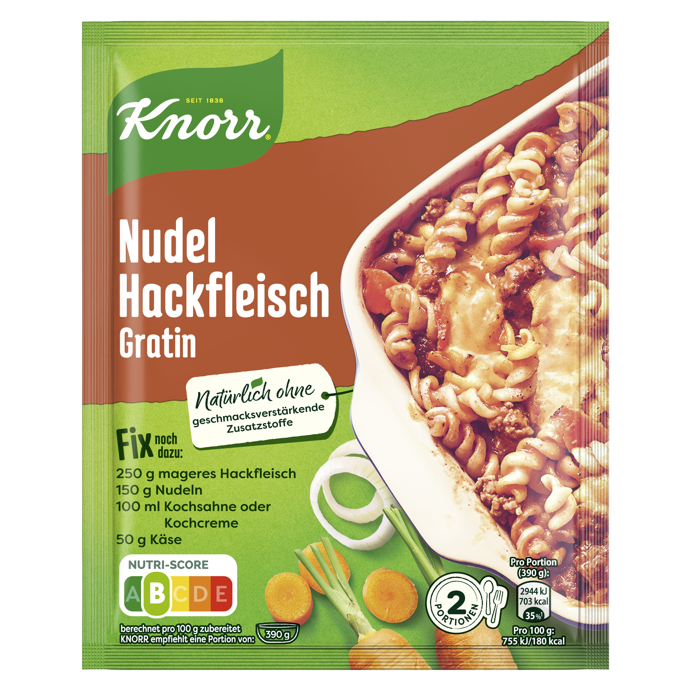 Knorr Fix Gratin | Nudel Hackfleisch Knorr g 36