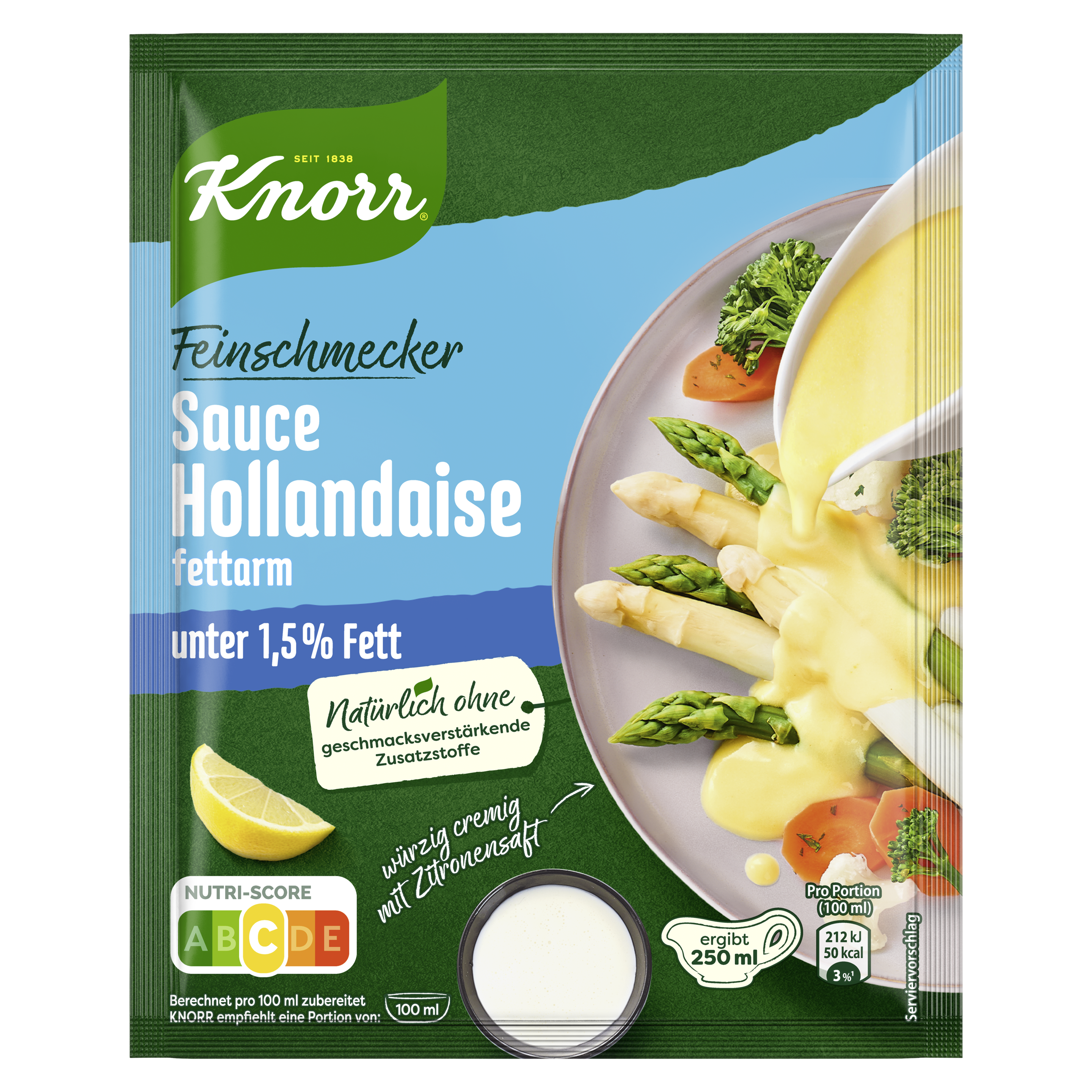 | Hollandaise Feinschmecker 250 ml Sauce Knorr Knorr ergibt fettarm